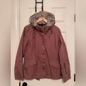 Women's Mauve Hooded Jacket
